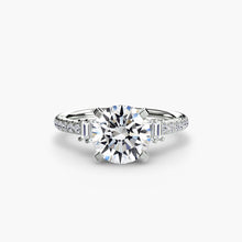 Gemstone Round Cut Setting in Gold – main view