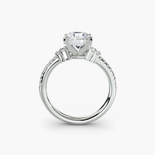 Earth-Mined Gemstone Setting ct Gold – front view