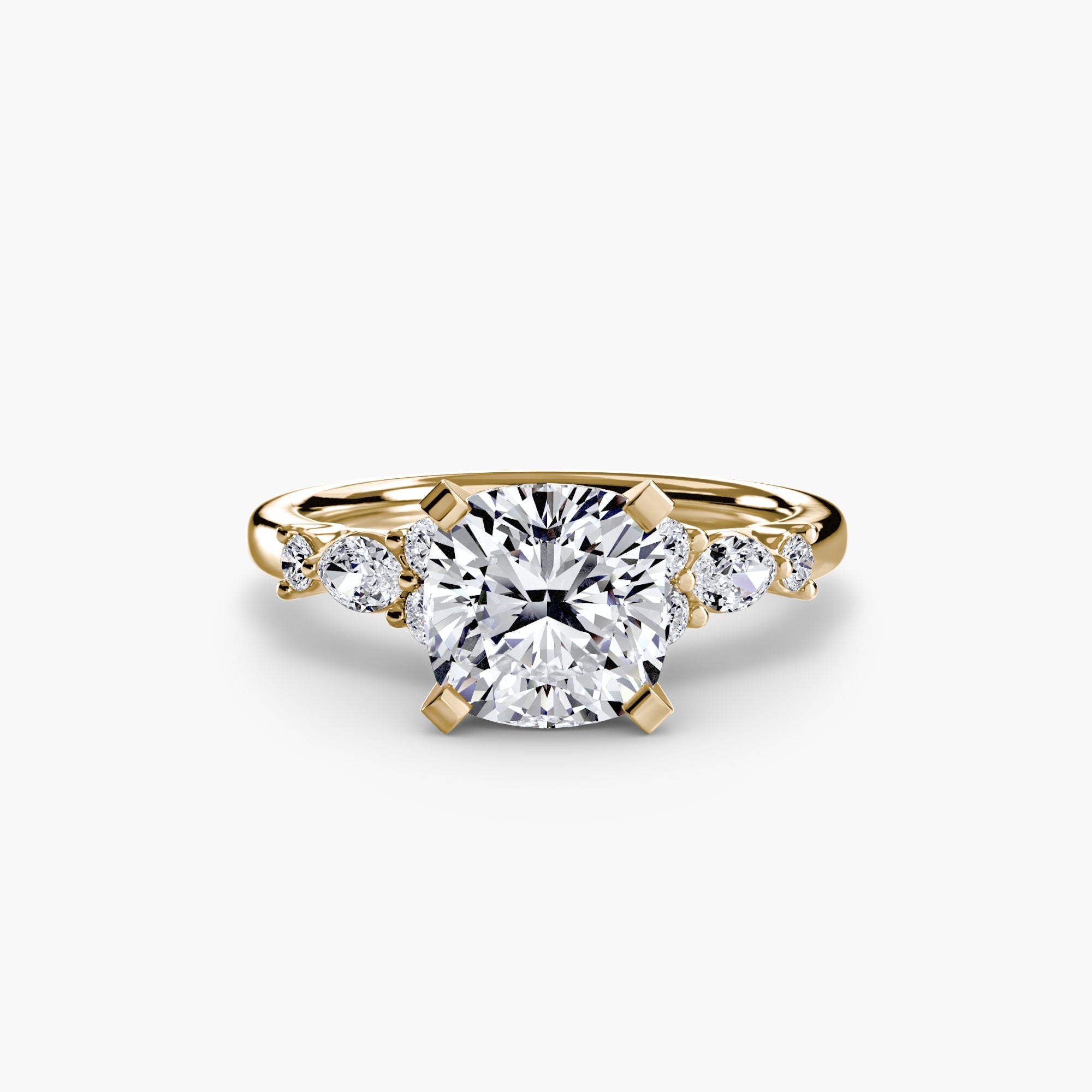 Real Precious Stone Setting ct Gold – angle view