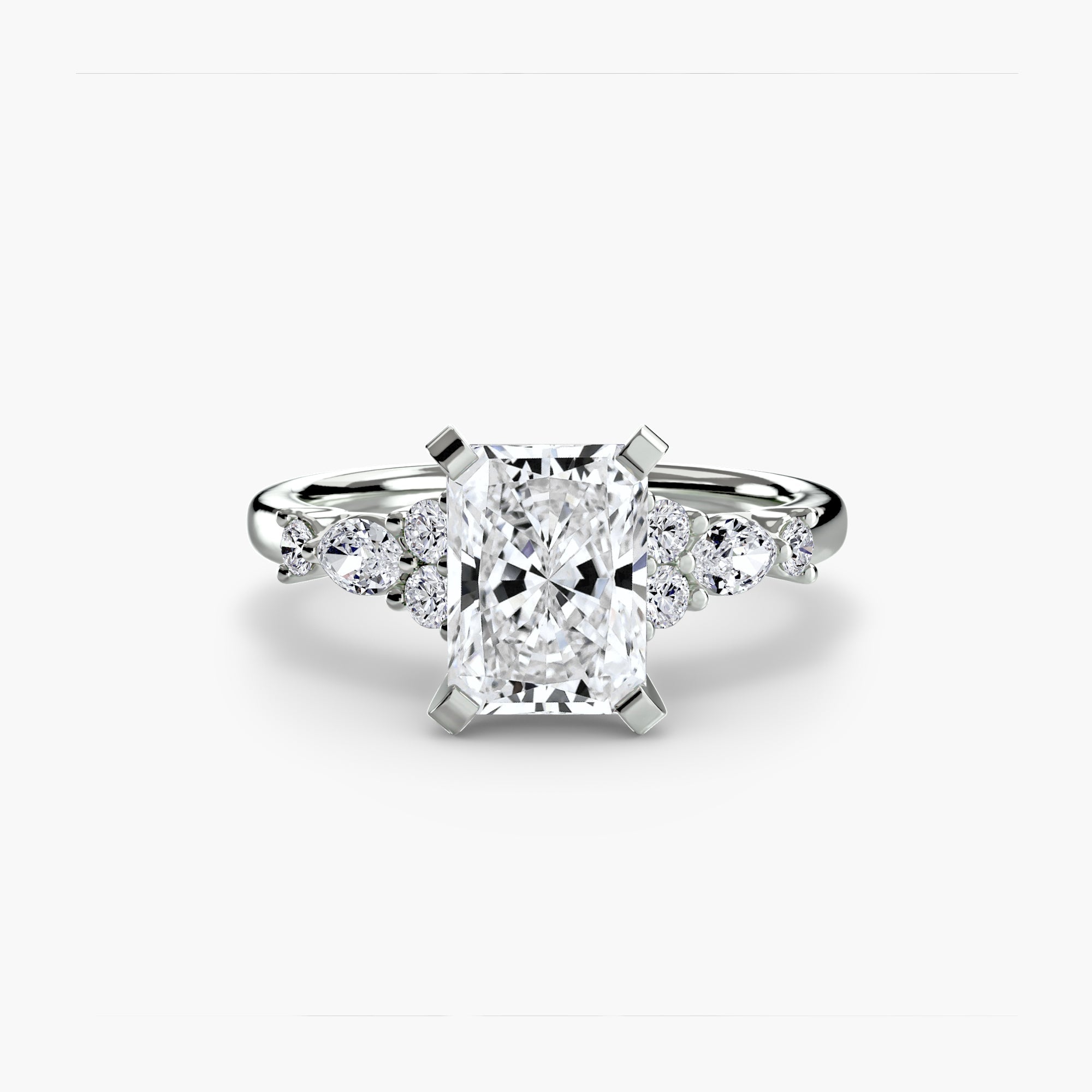 Precious Stone Round Brilliant Setting in Gold – alternate view
