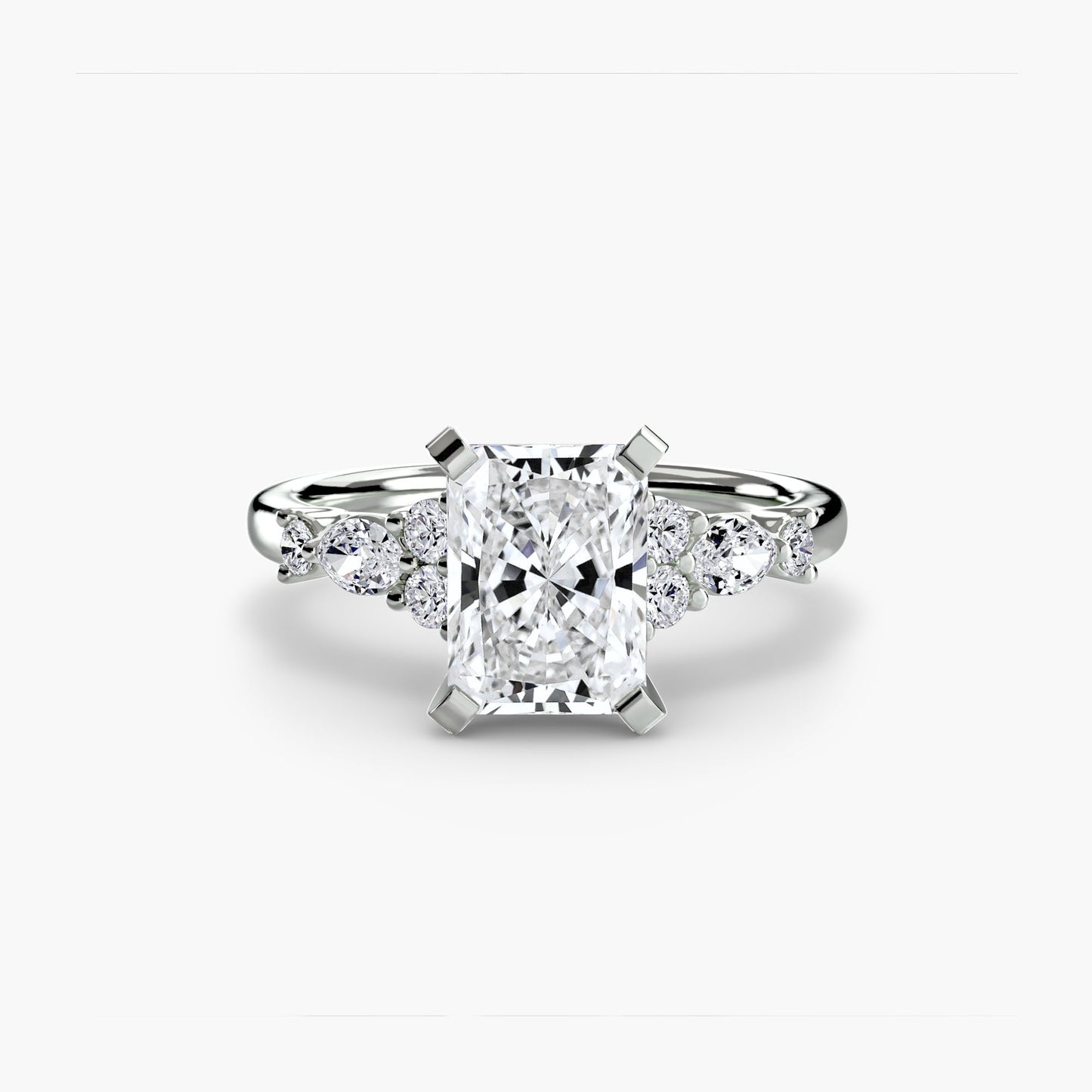 Precious Stone Round Brilliant Setting in Gold – alternate view