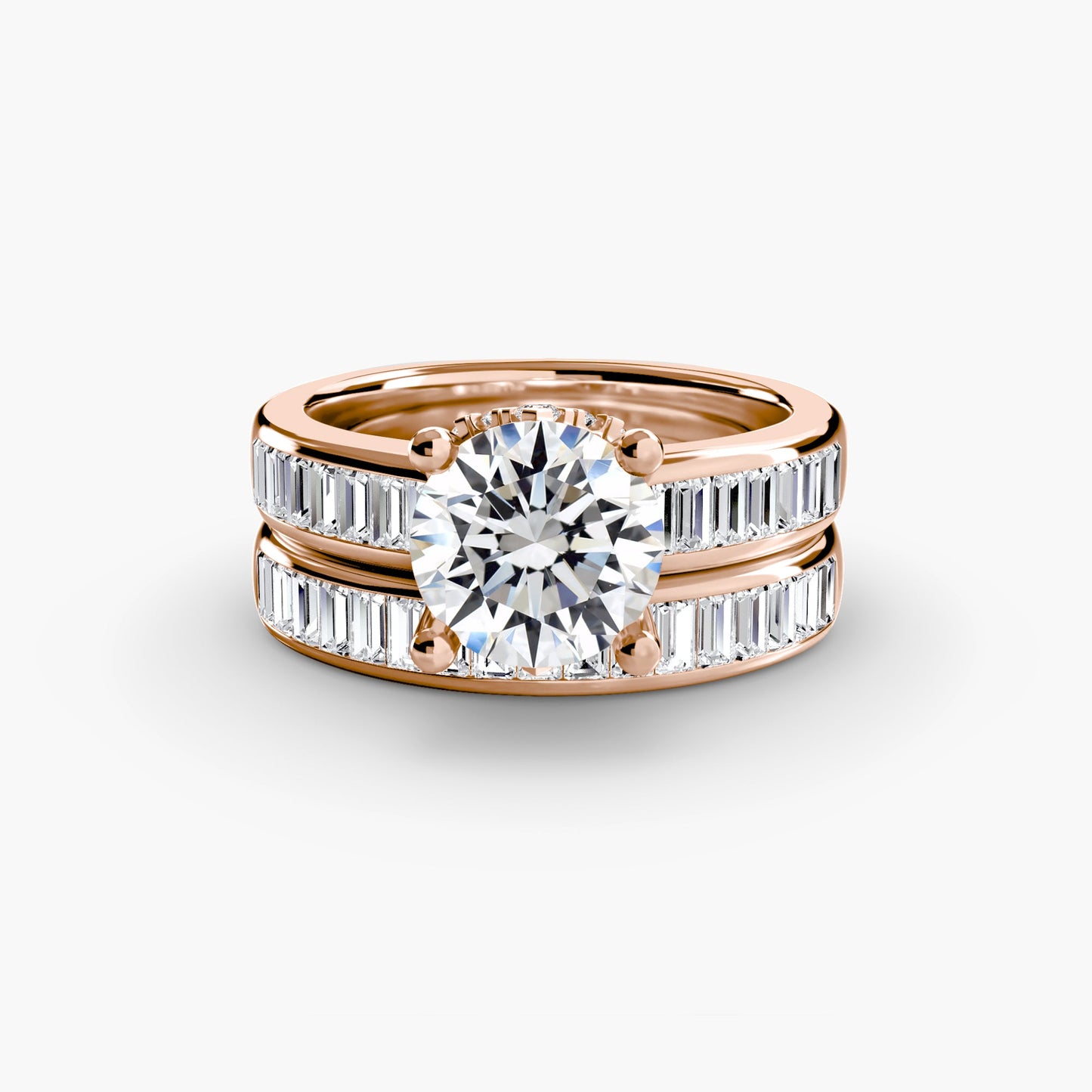 Genuine Fine Diamond Setting 1.08 ct Gold – angle view