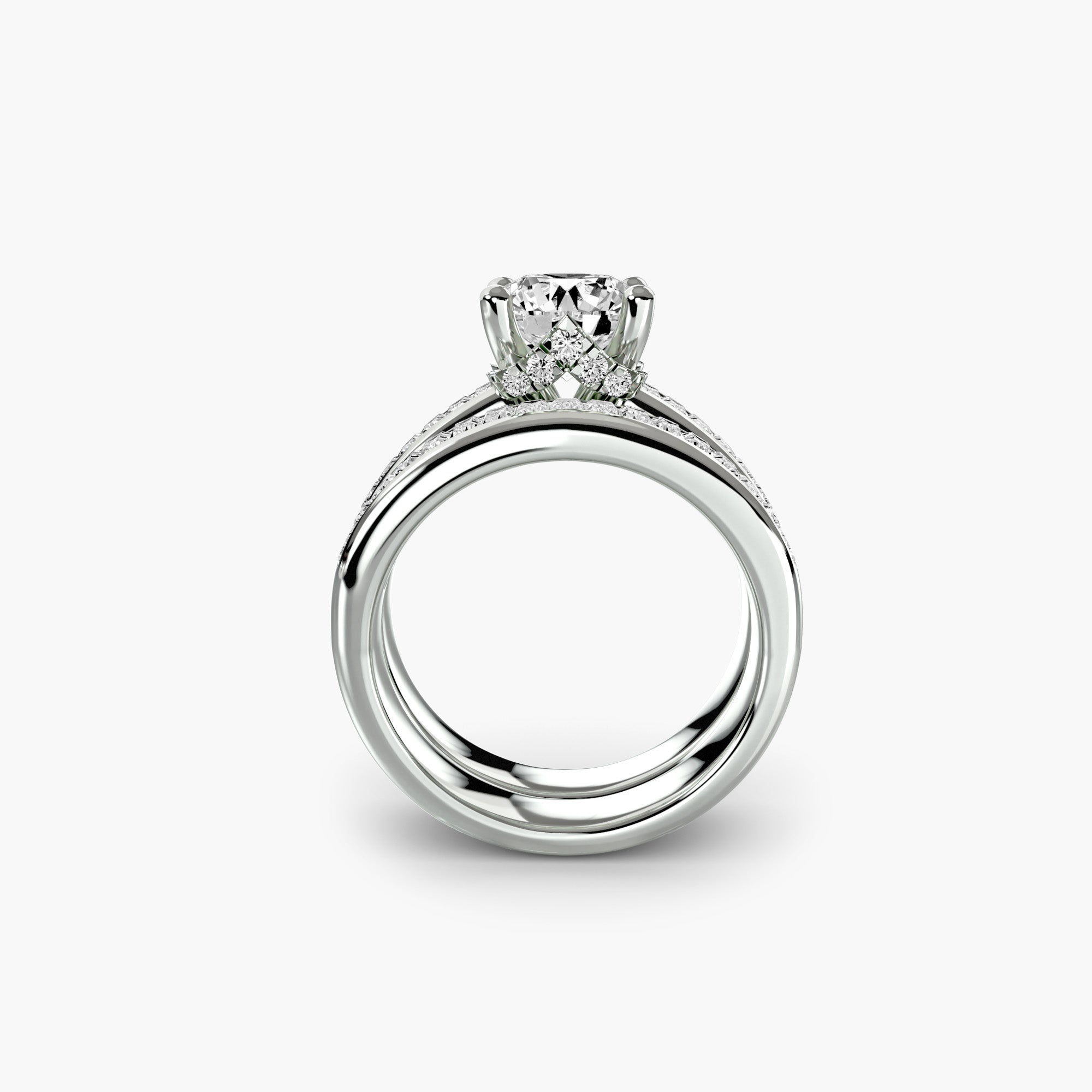 Fine Diamond Setting 1.08-ct Gold – front view
