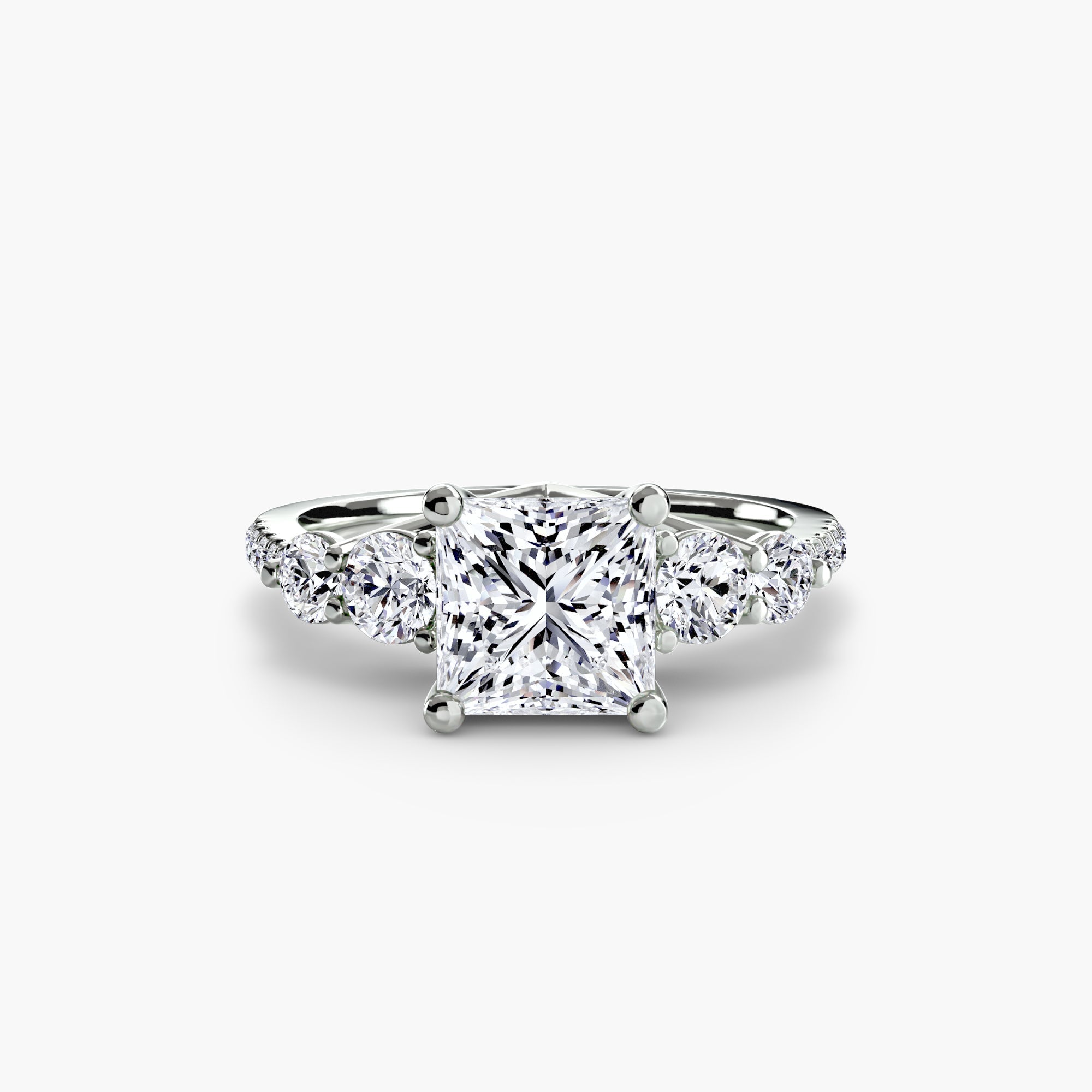 Fine Brilliant Diamond Setting 0.49 ct – side view