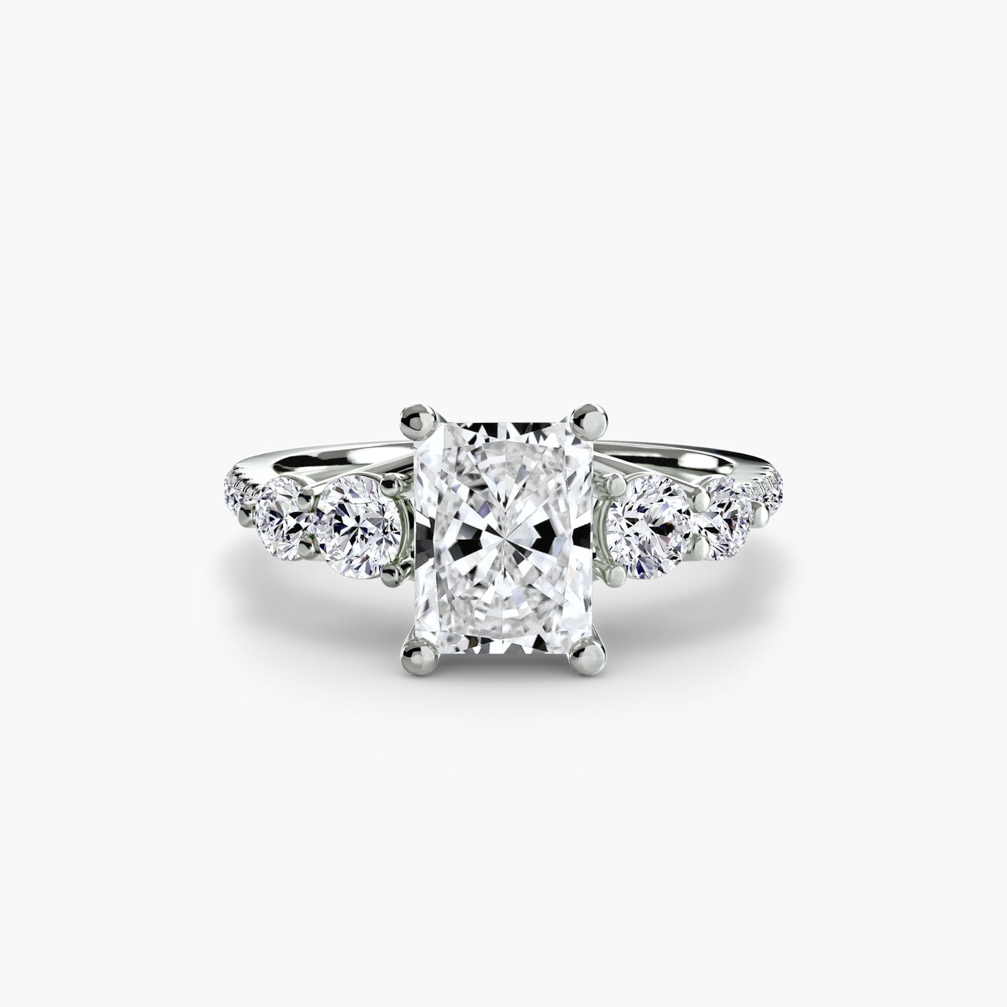 Brilliant Diamond Round Cut Setting in Gold – alternate view