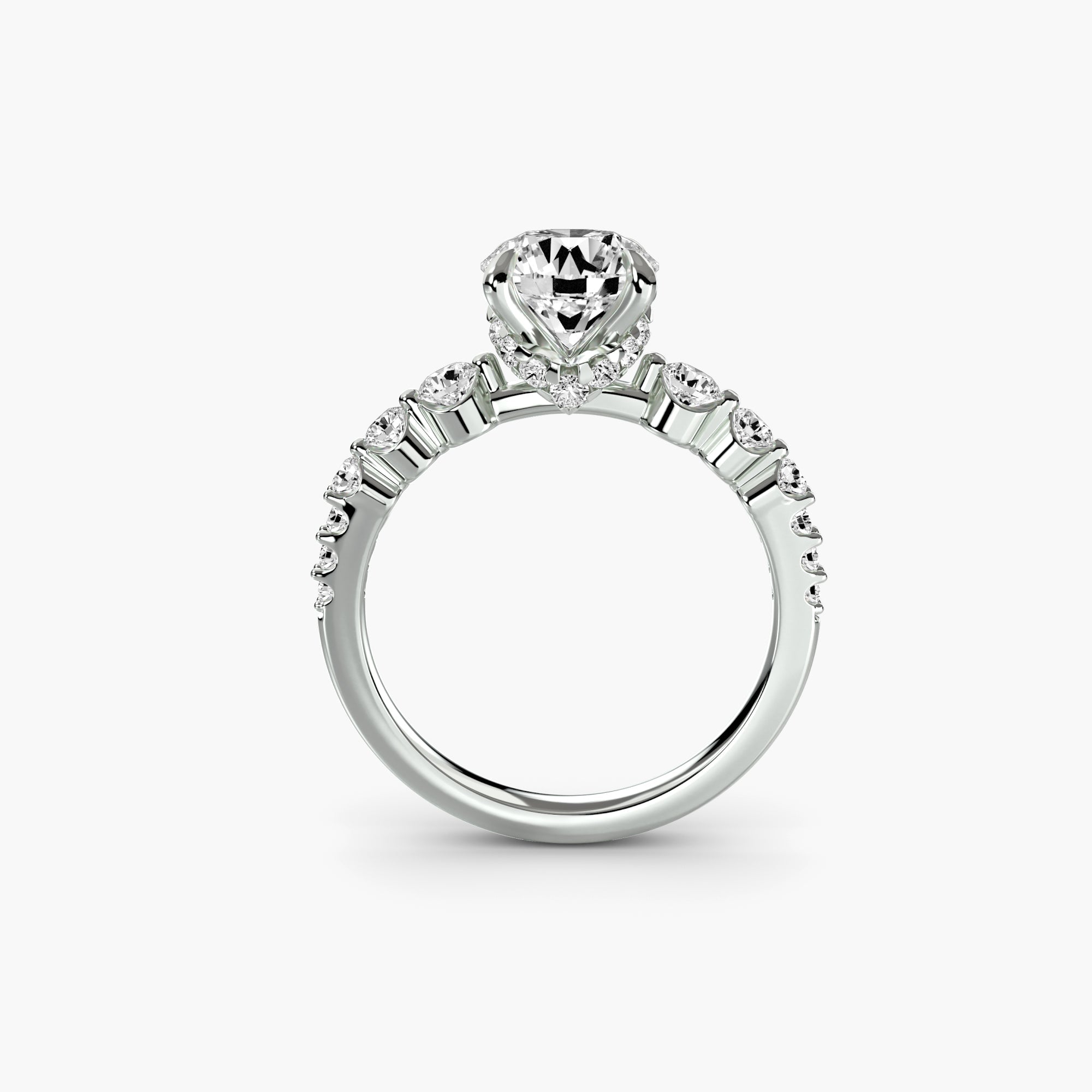 Real Diamond Setting 0.45 ct Gold – front view