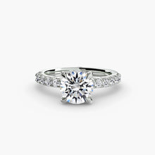 Round Cut Gemstone ring in Gold – main view