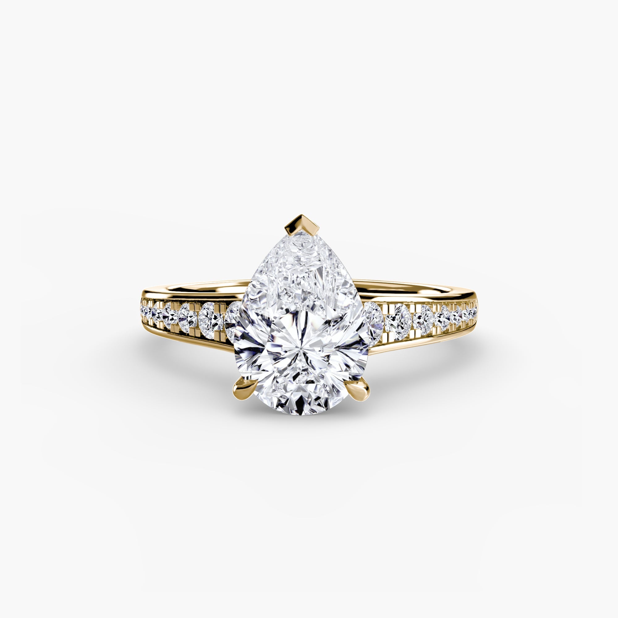 Earth-Mined Precious Stone Setting ct Gold – top view