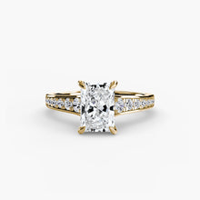 Round Cut Precious Stone ring in Gold – alternate view