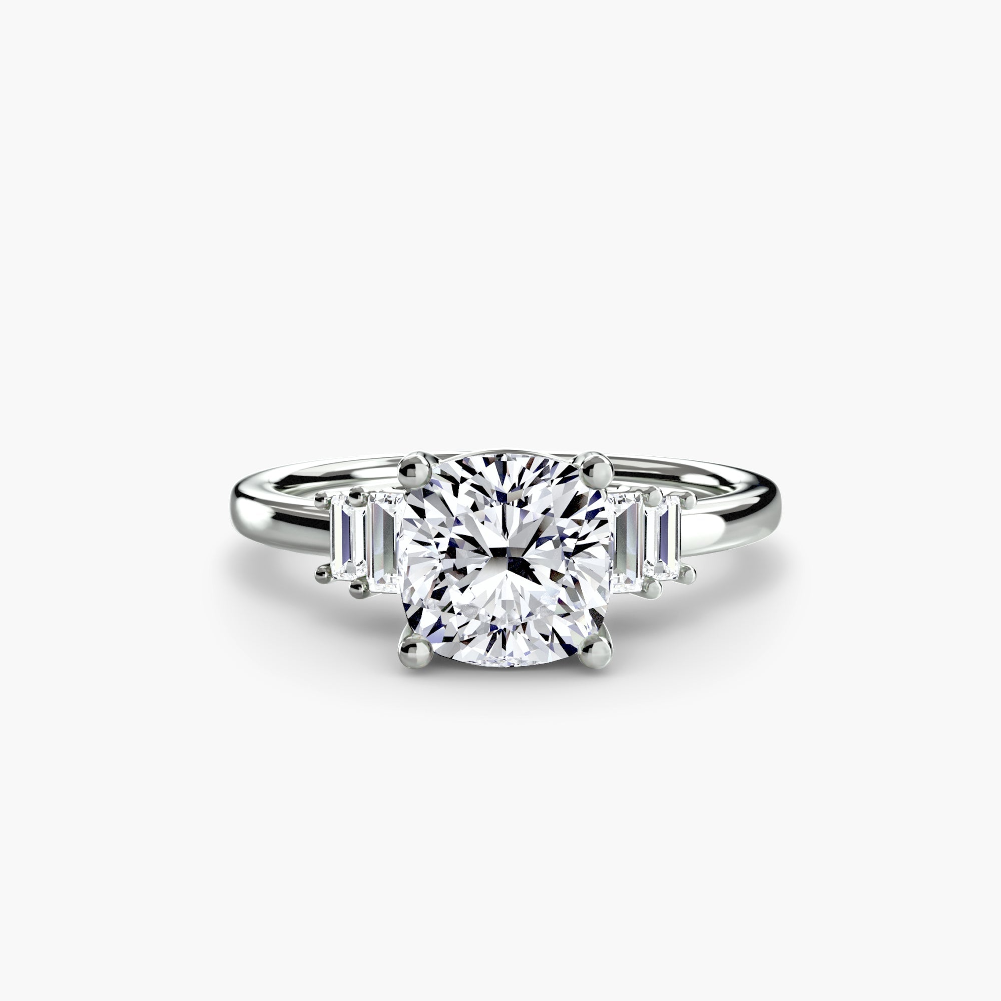Earth-Mined Diamond Setting 0.17 ct Gold – angle view