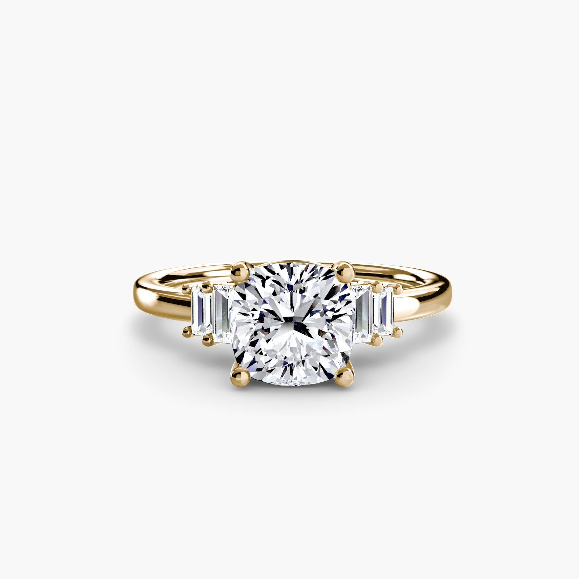 Earth-Mined Diamond Setting 0.17 ct Gold – angle view