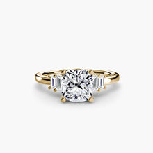 Earth-Mined Diamond Setting 0.17 ct Gold – angle view