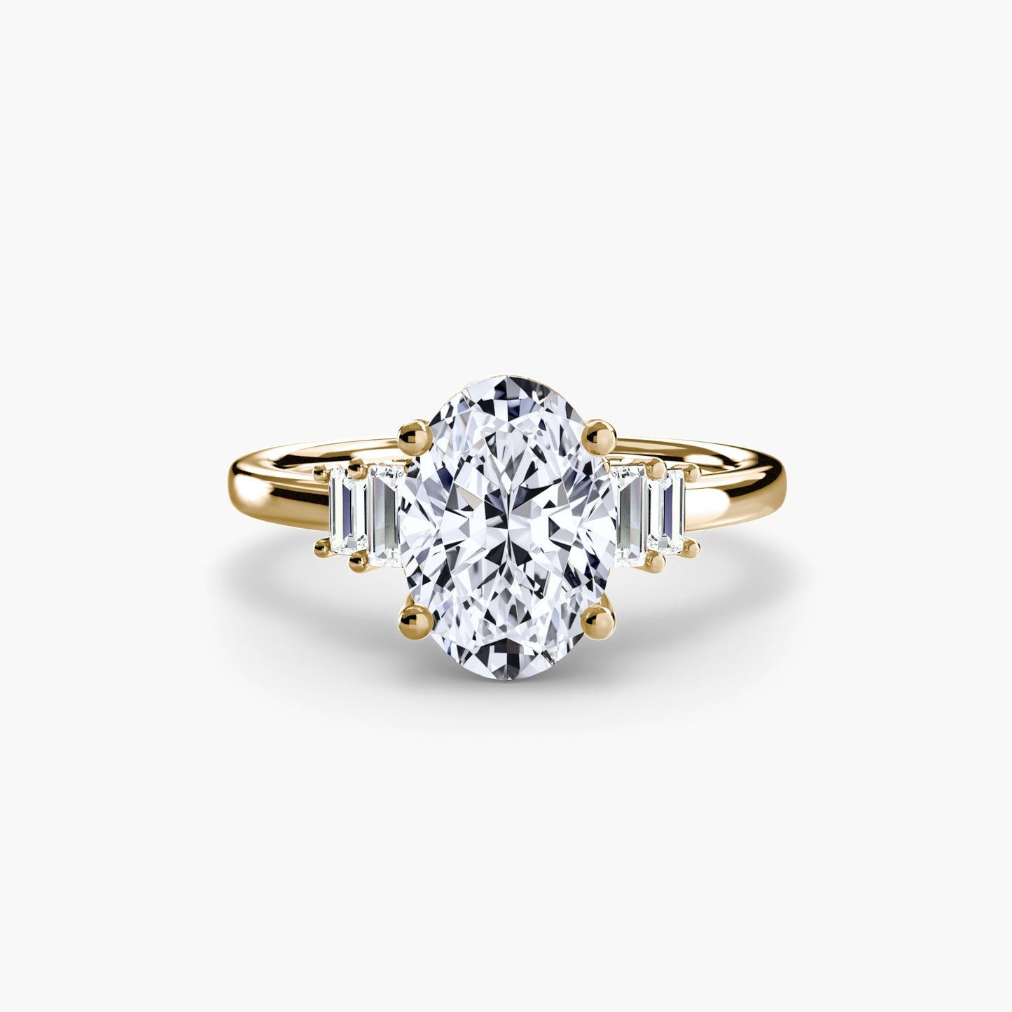 Diamond Setting 0.17-ct Gold – profile view