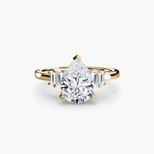 Earth-Mined Diamond Setting 0.17 ct Gold – top view