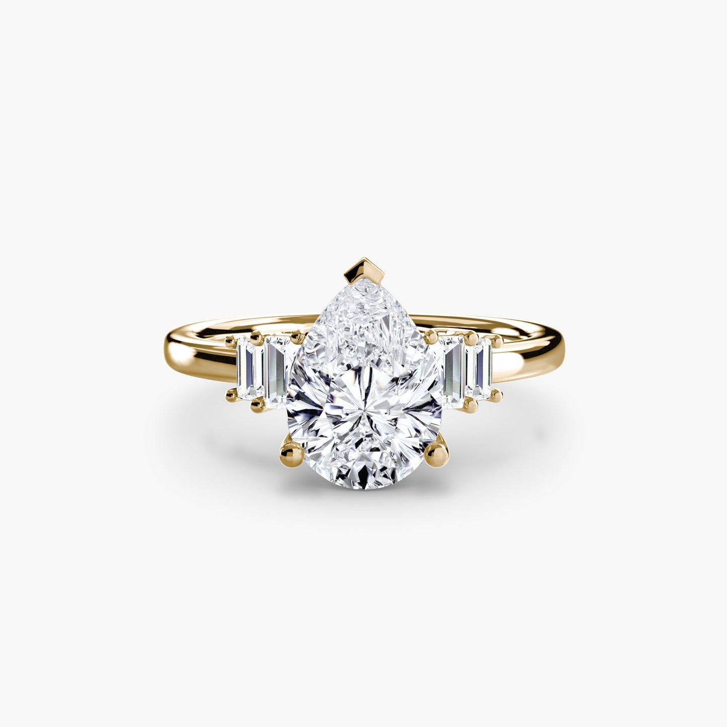 Earth-Mined Diamond Setting 0.17 ct Gold – top view