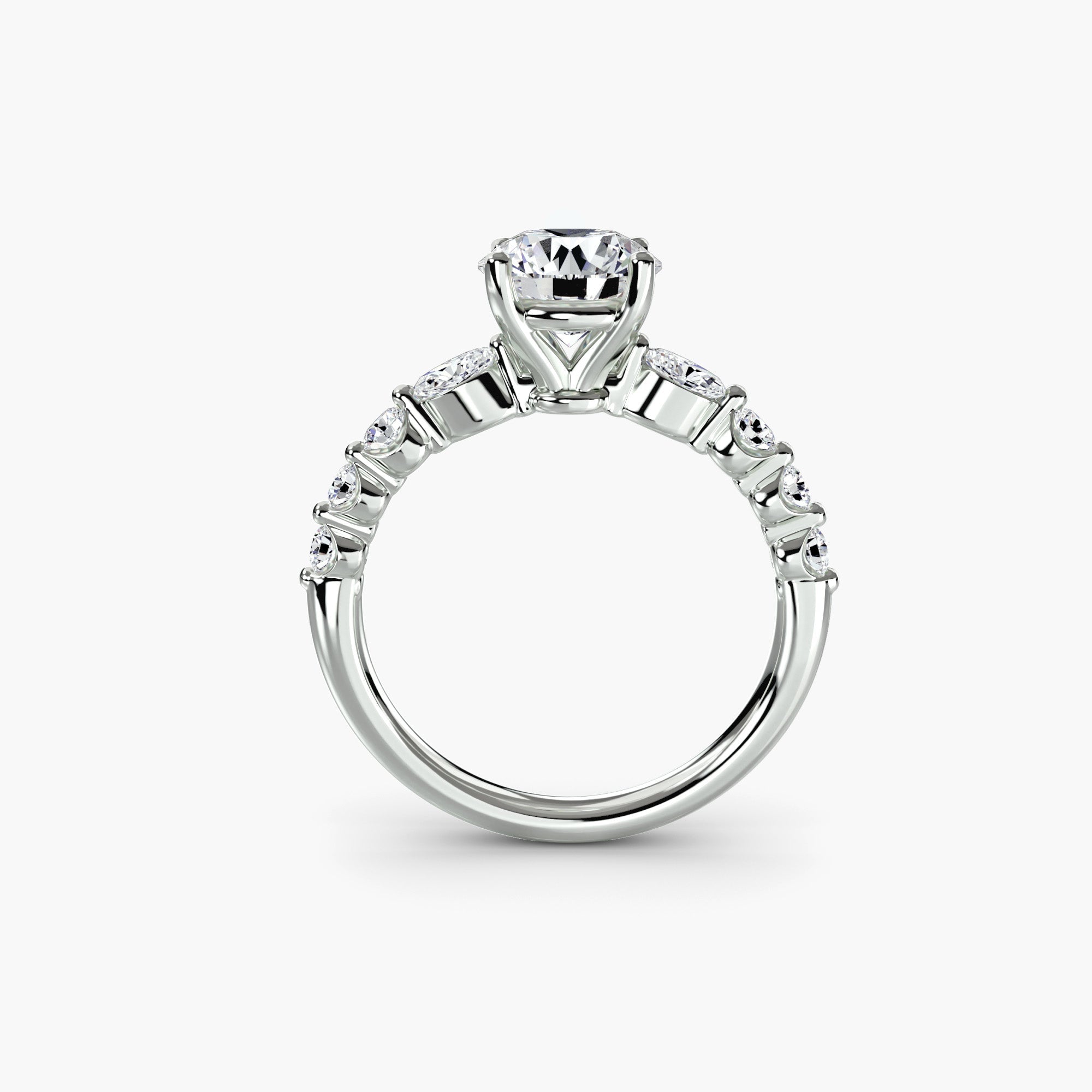 Real Brilliant Diamond Setting – front view