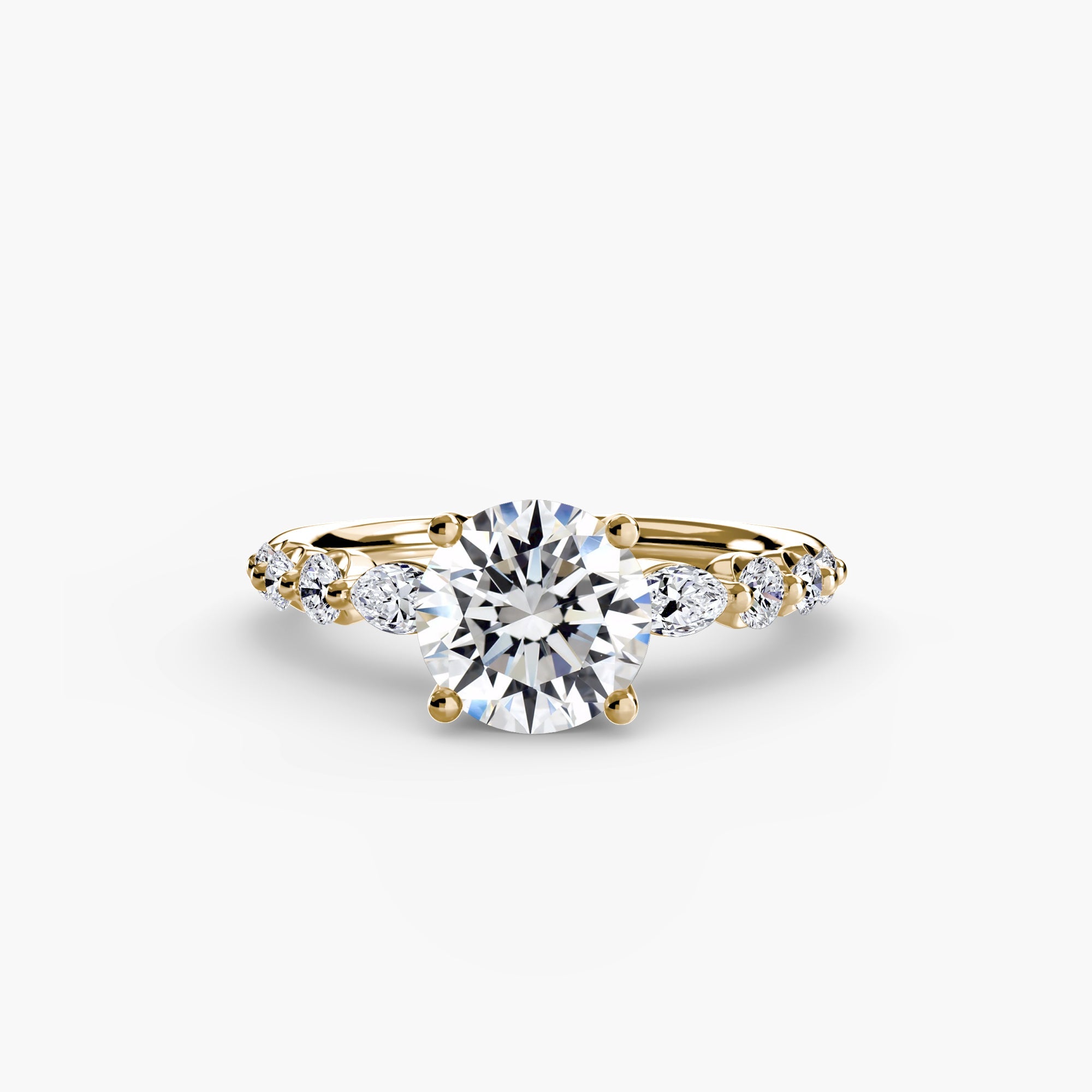 Real Brilliant Diamond Setting 0.29 ct Gold – front view