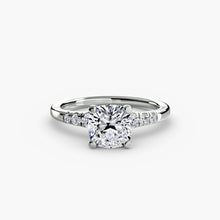 Round Cut Precious Stone ring in Gold – angle view