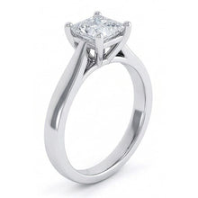 Radiant Cut Solitaire 1.10 Carat Natural Earth Mined Diamond Wedding Ring White Gold 14K