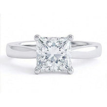 Radiant Cut Solitaire 1.10 Carat Natural Earth Mined Diamond Wedding Ring White Gold 14K