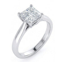 Radiant Cut Solitaire 1.10 Carat Natural Earth Mined Diamond Wedding Ring White Gold 14K