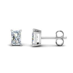 Radiant Cut Sparkling 3.50 Ct Natural Diamonds Women Studs Earrings White Gold