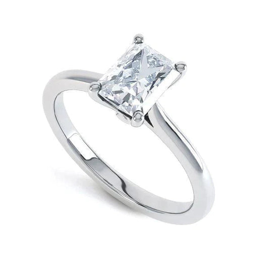 Radiant Real Diamond Solitaire Ring For Women