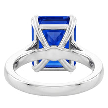 Radiant Solitaire Ceylon Sapphire Engagement Ring 2.50 Carats Gold 14K