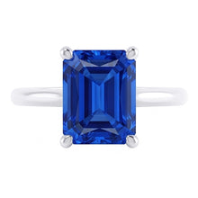 Radiant Solitaire Sri Lankan Sapphire Ring 1.50 Carats Women's Jewellery