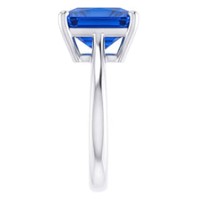 Radiant Solitaire Sri Lankan Sapphire Ring 1.50 Carats Women's Jewellery