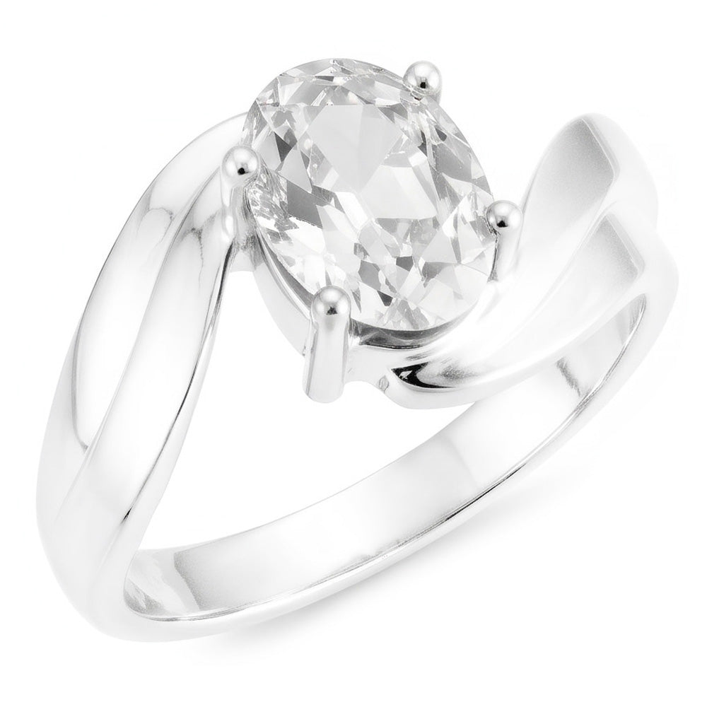 Radiant Twisted Shank Brilliant Diamond Solitaire Engagement