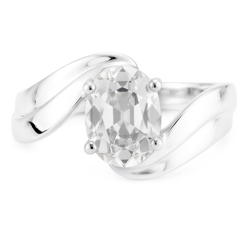 Radiant Twisted Shank Brilliant Diamond Solitaire Engagement