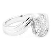 Radiant Twisted Shank Brilliant Diamond Solitaire Engagement