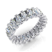 Radiant Cut Eternity Band 11 Ct. Gold Real Natural Earth Mined Diamond Jewellery