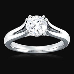 Real 2 Carat Diamond Solitaire Ring Split Shank Ladies Jewelry