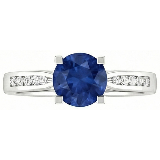 Real 2 Carat Sapphire Engagement Ring