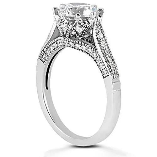 Real 2.30 Ct. Diamond White Gold Anniversary Ring Vintage Style Jewelry New