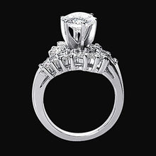Real 3 Carat Diamond Floral Style Engagement Ring Lady Jewelry White Gold