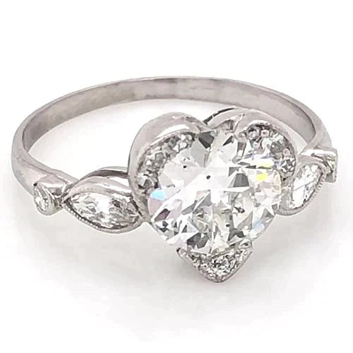 Real 3 Carat Heart Diamond Wedding Ring