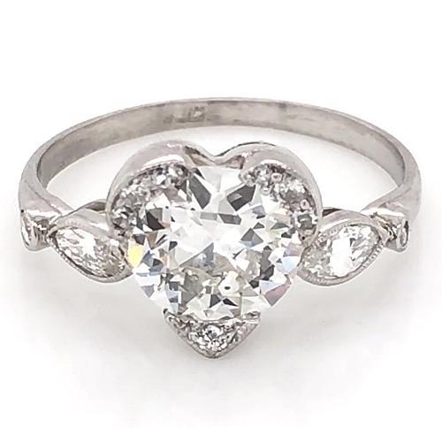 Real 3 Carat Heart Diamond Wedding Ring