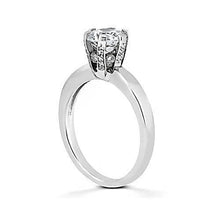 Real 3 Ct. Diamond Solitaire Engagement Ring White Gold 3
