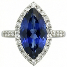 Real 4 Carat Marquise Sapphire Ring