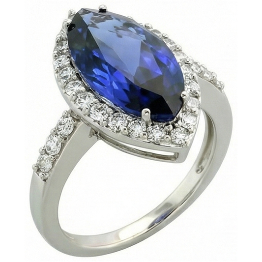 Real 4 Carat Marquise Sapphire Ring