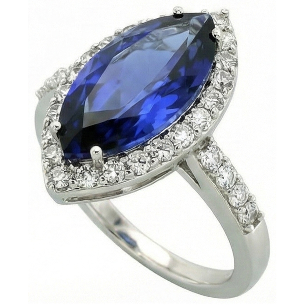 Real 4 Carat Marquise Sapphire Ring