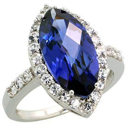 Real 4 Carat Marquise Sapphire Ring