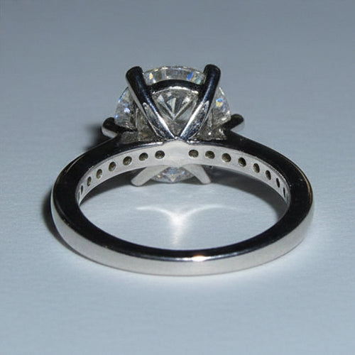 Real 5 Carats Natural Earth Mined Diamond Engagement Ring And Band Set White Gold 14K