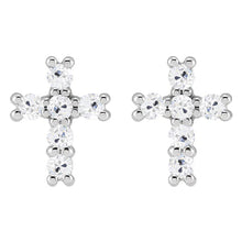 Real 6 Ct Diamond Cross Earrings