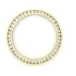 Real Custom Natural Earth Mined Diamond Bezel To Fit Rolex Date All Watch Models 2 Carats YG