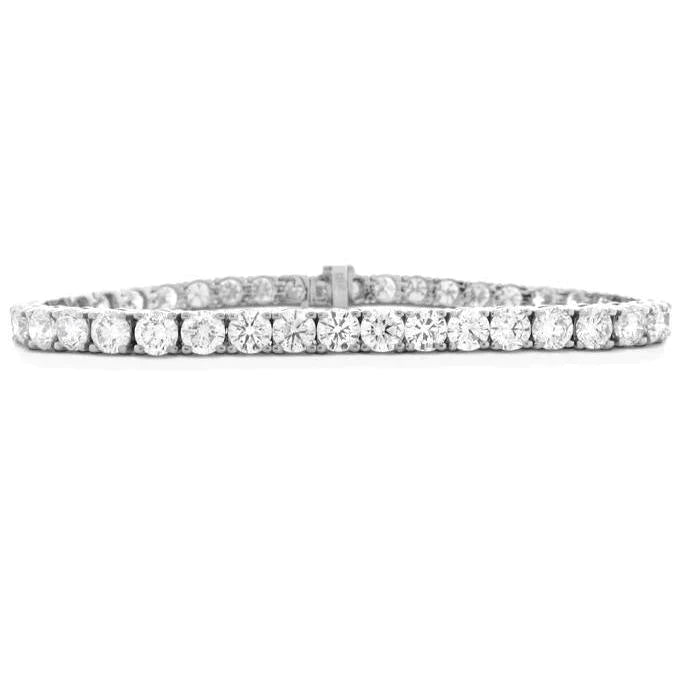 Real Dazzling 10 Carat Tennis Diamond Bracelet