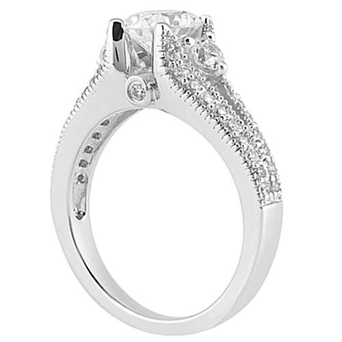 Real Diamond 1.75 Carat Anniversary Ring Solitaire With Accents Gold New